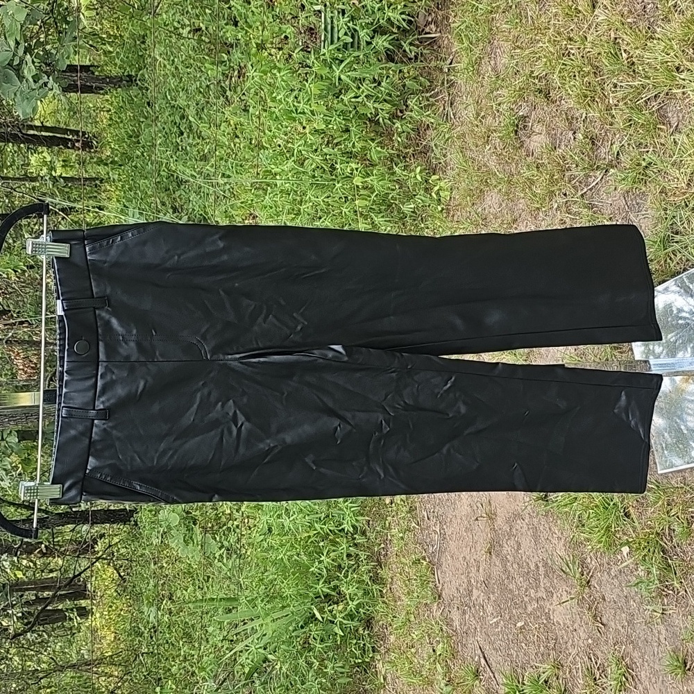 Charlotte by CATO Girls Size Large 14/16 Black Faux Leather Pull On Pants New